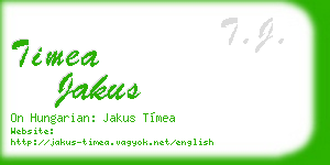 timea jakus business card