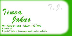 timea jakus business card